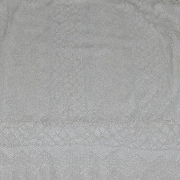 SI MAIER White Summer Boho Lace Overlay Pom Pom Sleeveless Mini Dress Size XL - Picture 10 of 15